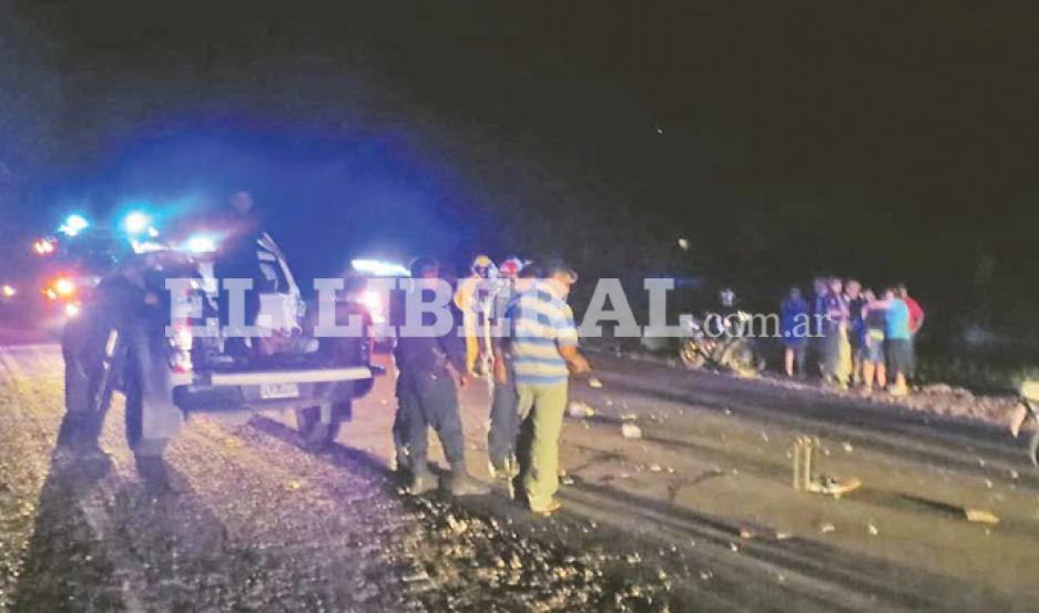 El fatal accidente motivó un amplio despliegue del personal policial