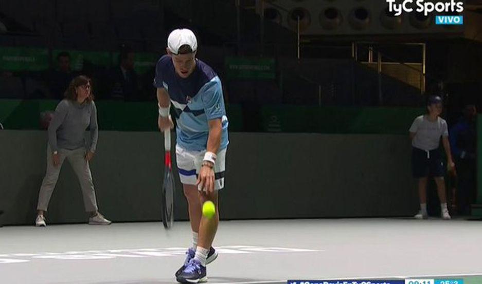 El argentino Diego Schwartzman enfrentó a Cristian Garín