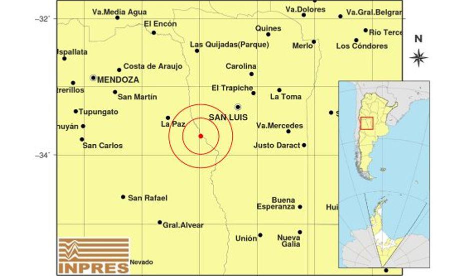 Un sismo de 63 grados de magnitud sacudioacute a Mendoza San Luis y San Juan
