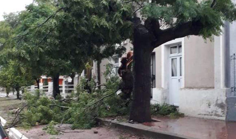 Una fuerte tormenta castigoacute al sur provincial y Sumampa sufrioacute cuantiosos dantildeos materiales
