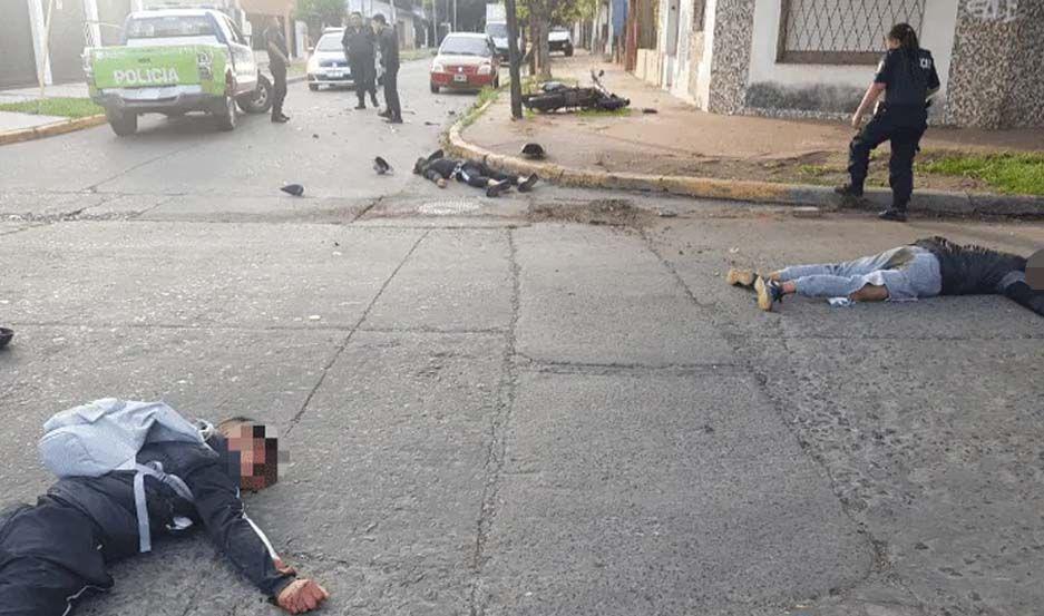 Un motochorro murioacute y otros sufrieron graves heridas al chocar contra un patrullero en plena fuga
