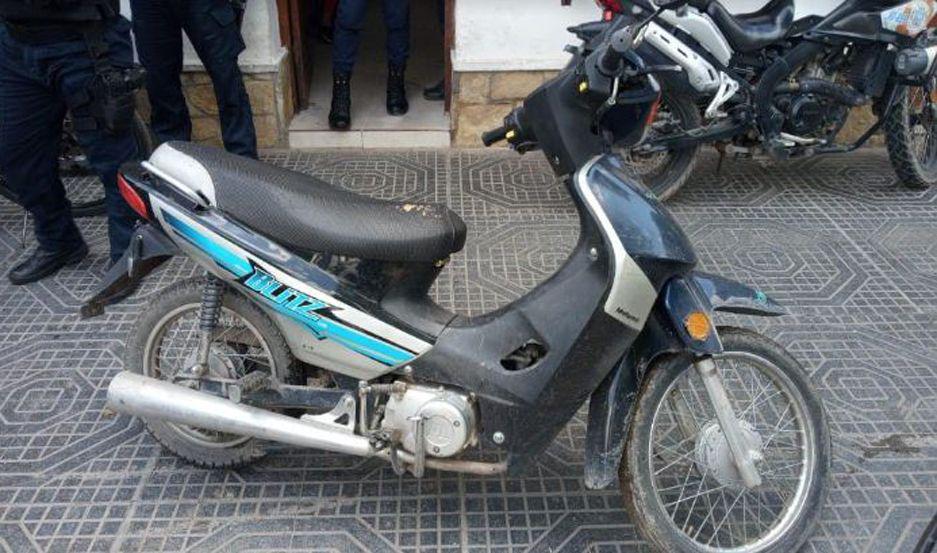 El motovehículo fue recuperado rpidamente