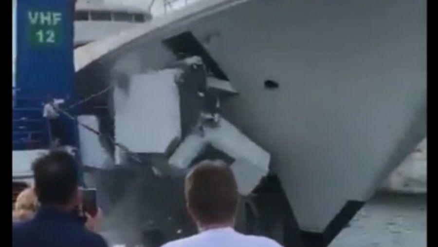 Increiacuteble choque de un lujoso yate contra la cabina de control de un puente