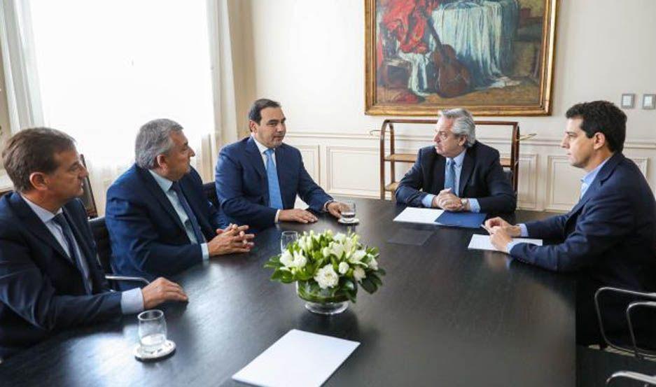 El presidente de la Nación había recibido previamente a los gobernadores radicales Gerardo Morales (Jujuy) y Rodolfo Su�rez (Mendoza)