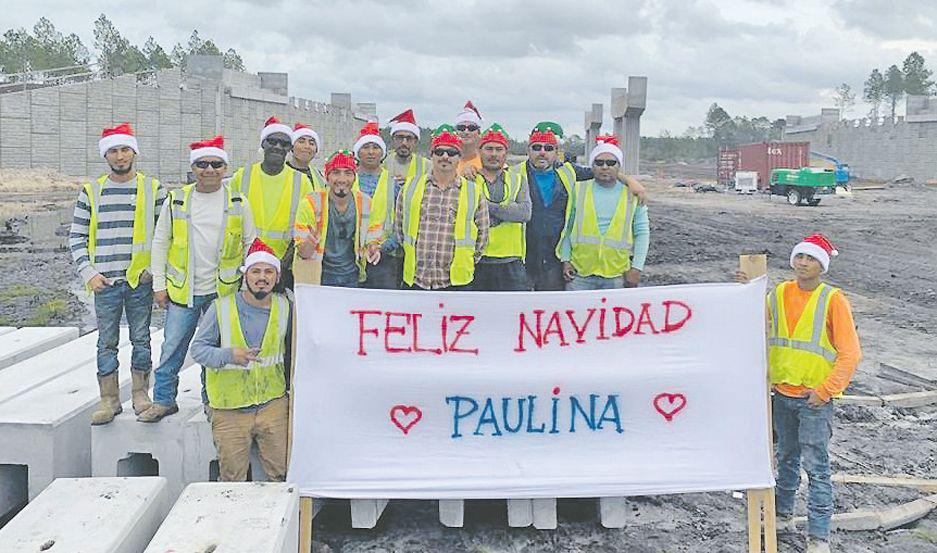 Obreros de EEUU donaron  300000 pesos para Paulina