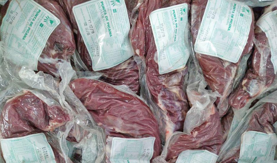 CORTES La carne fue envasada para el envío a Chile Punta de picana y bola de lomo dos de los cortes
