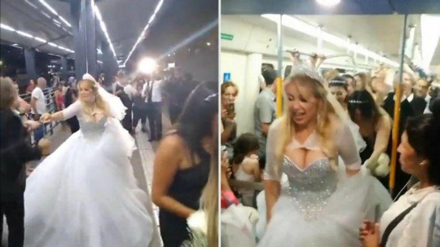 Viral- festejaron su boda a puro baile en un tren
