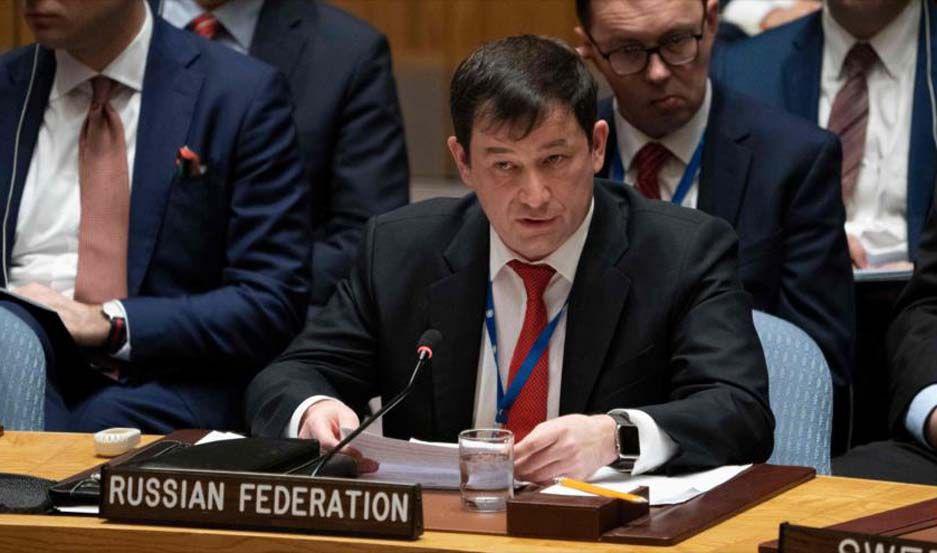 Dimitri Poliansk representante adjunto de la embajada de Rusia ante Naciones Unidas