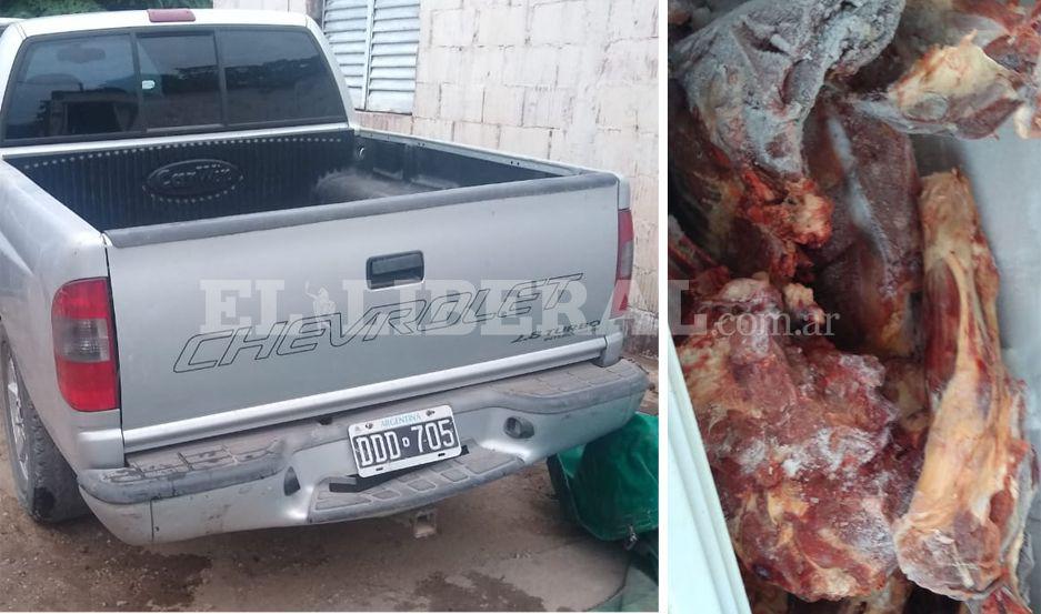 Allanan un taller secuestran una camioneta robada y descubren un freezer con carne en mal estado