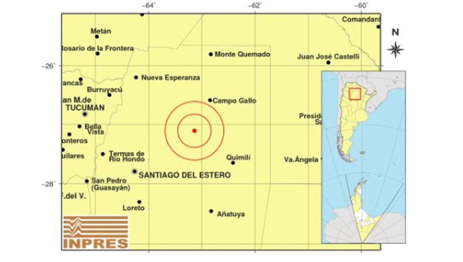 Se registroacute un sismo en Santiago del Estero