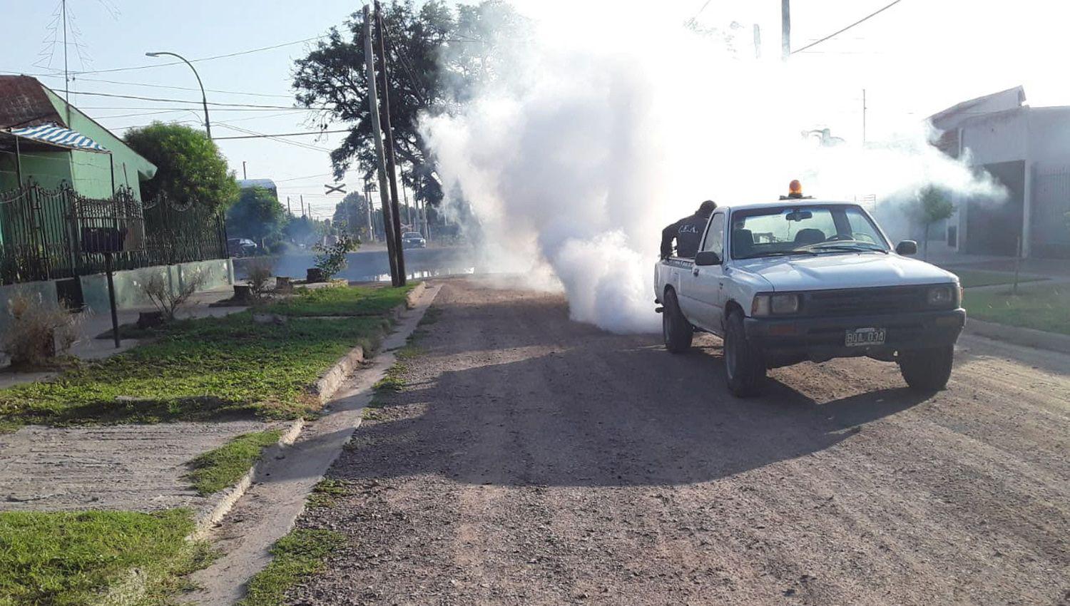La comuna combate la proliferacioacuten de insectos y alimantildeas con la fumigacioacuten en los barrios bandentildeos