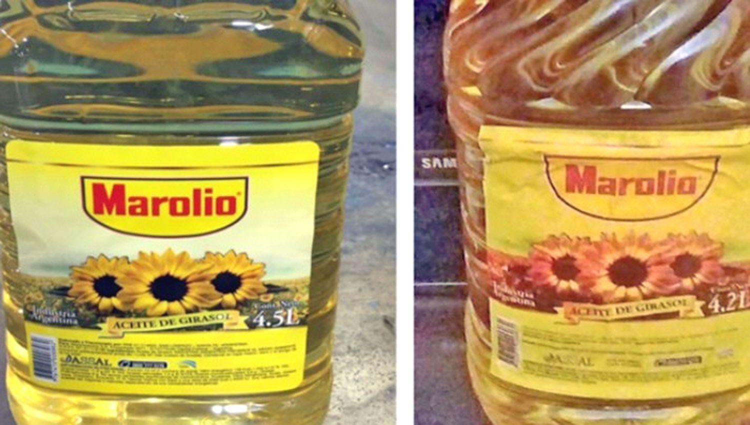 RIESGO Se advirtió que se vendía un aceite utilizando una conocida marca la que no elaboró ese producto
