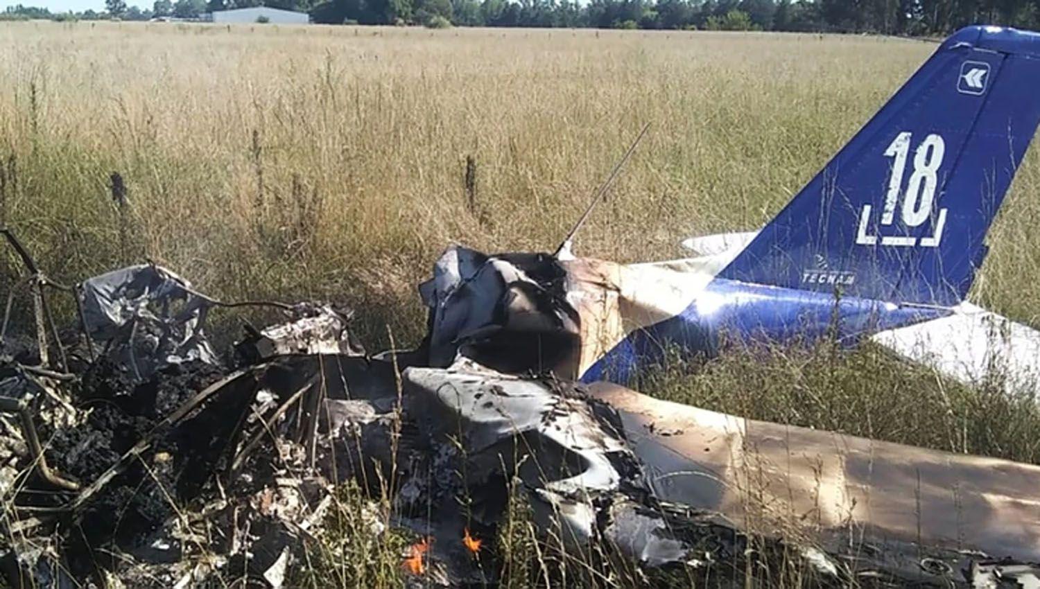 La caída de la avioneta ocasionó el deceso de las dos personas que iban a bordo