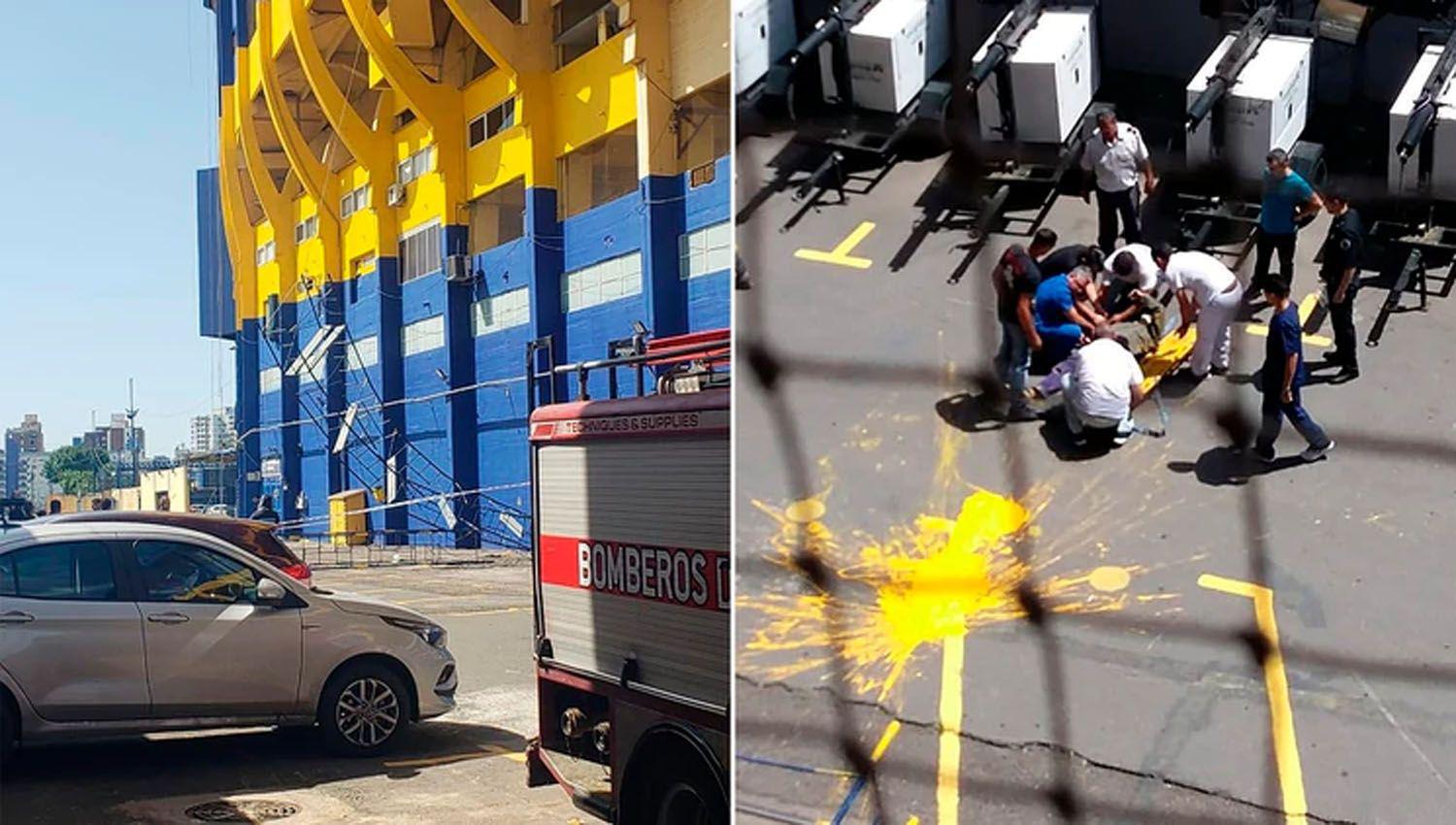 Las imgenes de Juan (49 años) el lunes pasado cuando cayó desde un andamio