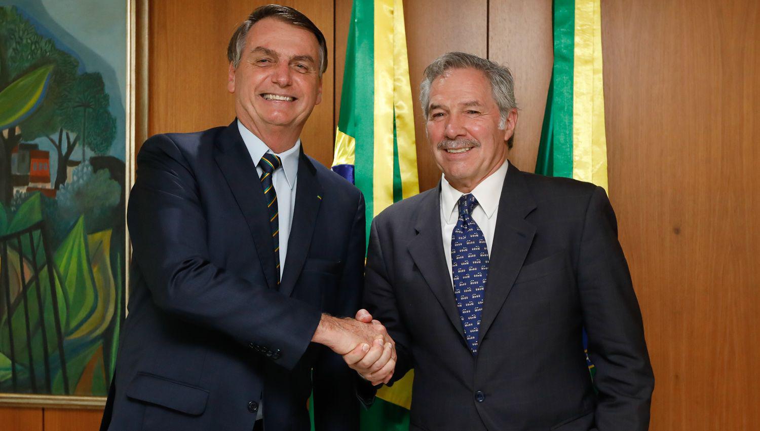 El canciller Sol� junto al presidente de Brasil Jair Bolsonaro