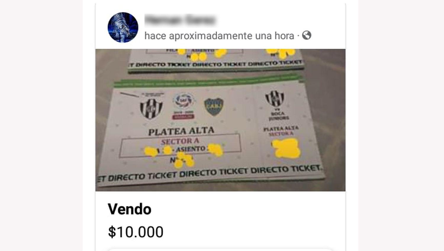 Ofrecen entradas para Central Coacuterdoba vs Boca y los precios van de 5 a 10 mil pesos