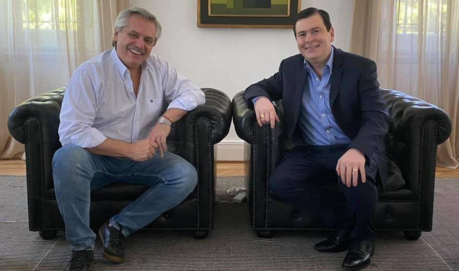 El gobernador Zamora se reunioacute con el presidente Alberto Fernaacutendez en la Quinta de Olivos