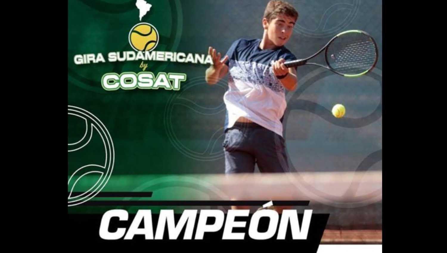 El tenista de Santiago del Estero salió campeón en dos categorías que jugó en Chile