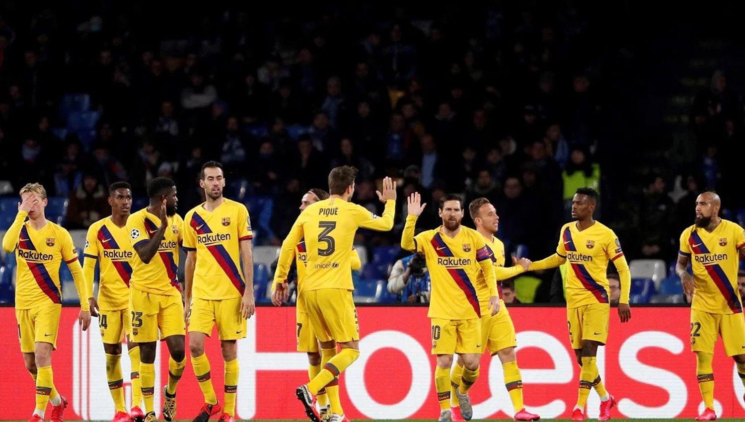 VIDEO  Barcelona logroacute un empate ante Naacutepoli en el estadio San Paolo