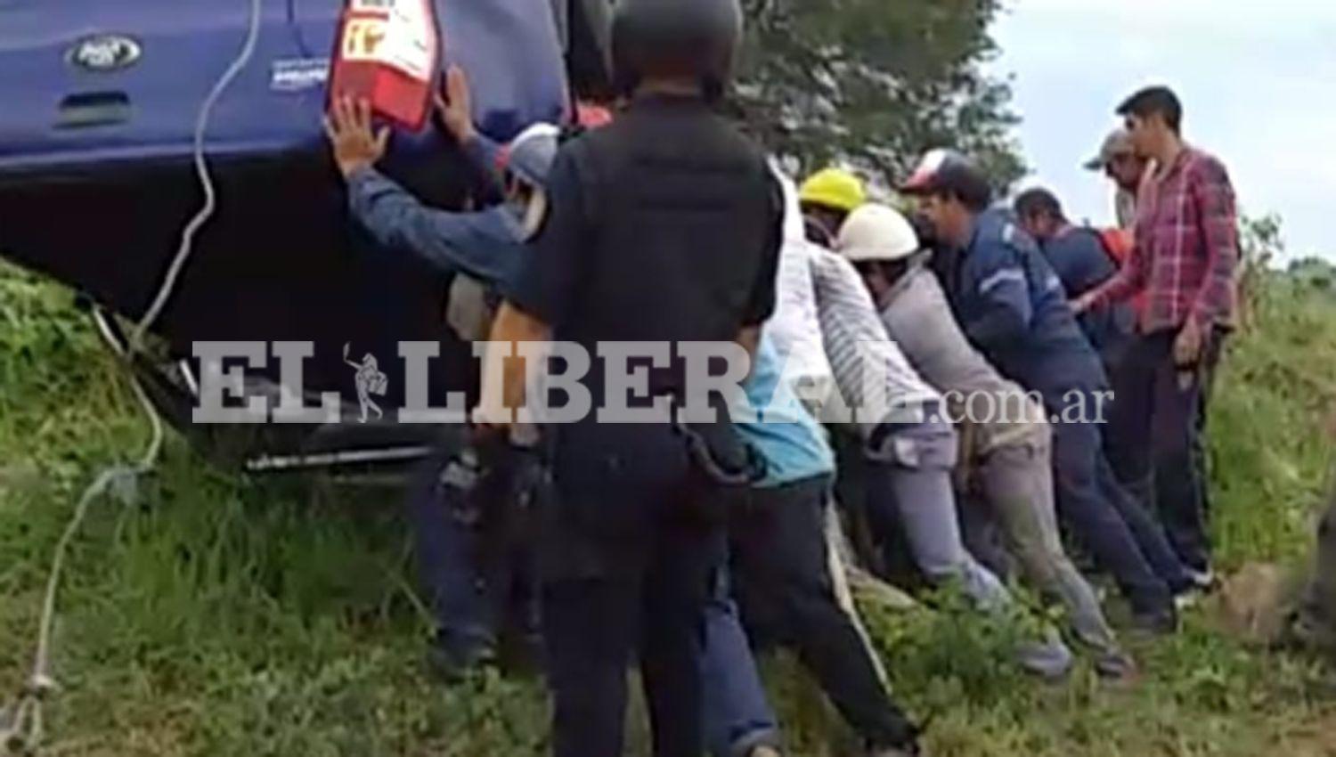 El chofer logró salvar su vida tras el violento accidente