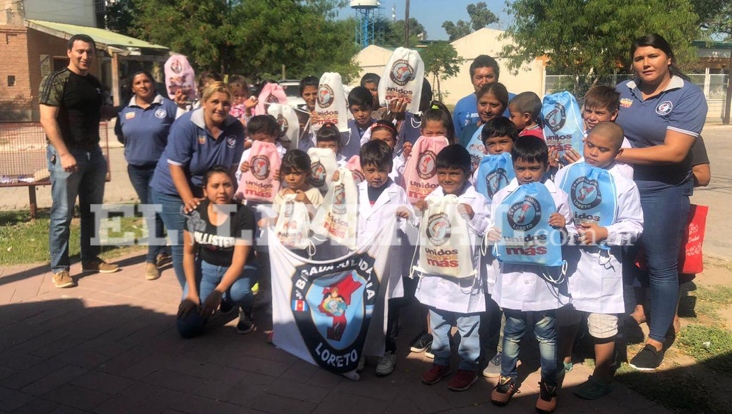 Los niños de la ciudad de Loreto se vieron beneficiados con la entrega de los kits escolares