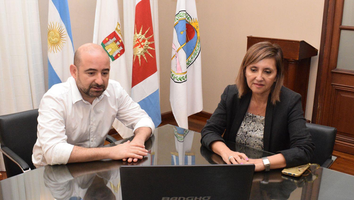 Fuentes y Mirolo mantuvieron una videoconferencia con el viceministro de Ambiente