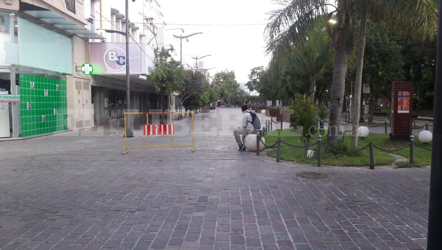 Las calles santiagueñas se mostraron casi vacías en este primer día de aislamiento