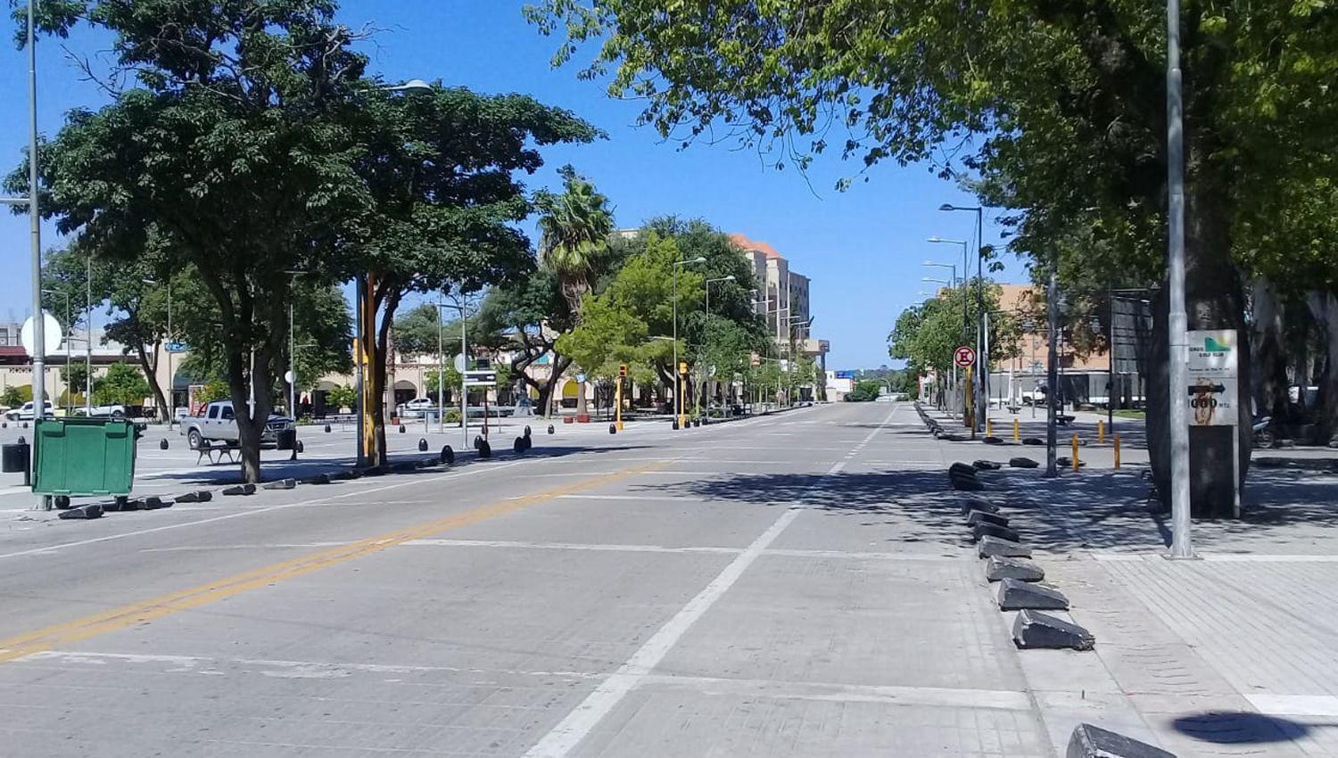 Las calles de Las Termas lucen desiertas por el cumplimiento del aislamiento obligatorio