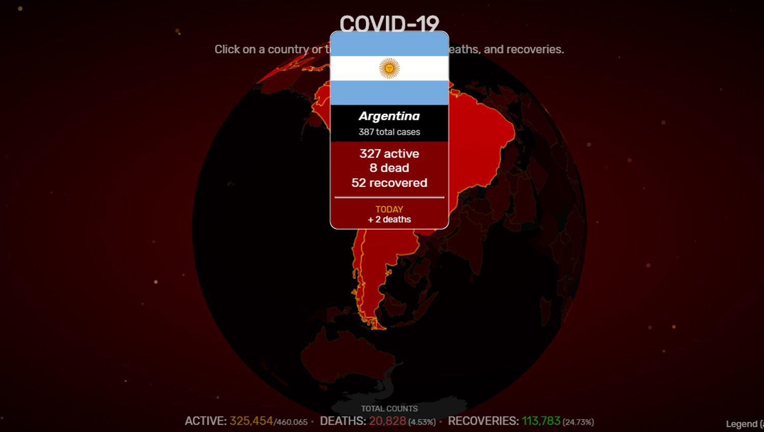EN VIVO  Miraacute el mapa 3D del coronavirus que se actualiza minuto a minuto
