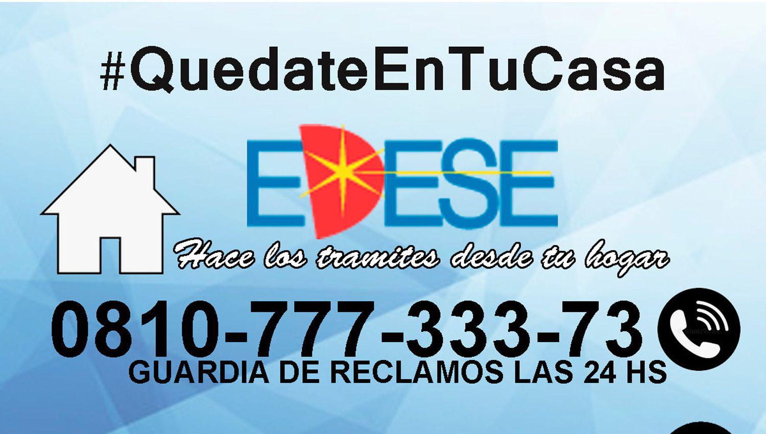 Edese informoacute que atiende normalmente para pagos y traacutemites