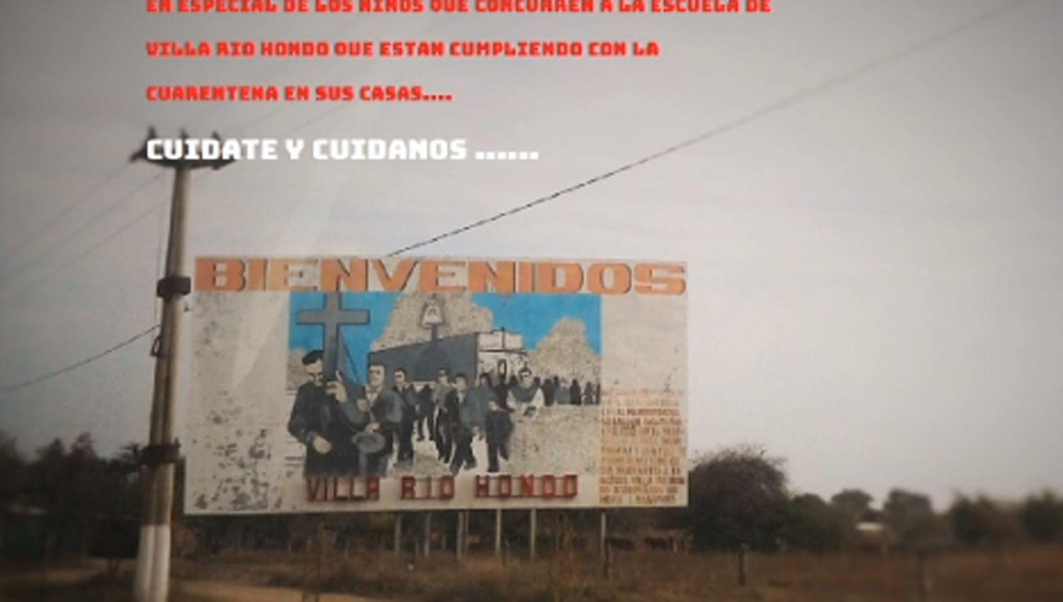 #YoMeQuedoenCasa- Estudiantes de Villa Riacuteo Hondo realizaron emotivo video