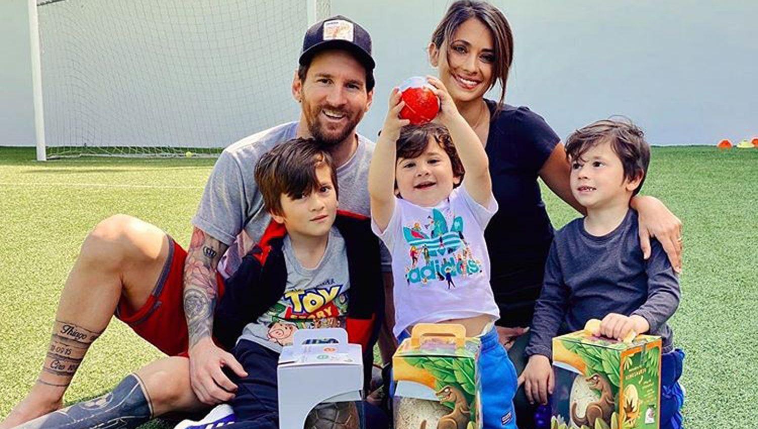 La foto  familiar de Messi para celebrar Pascuas en Barcelona