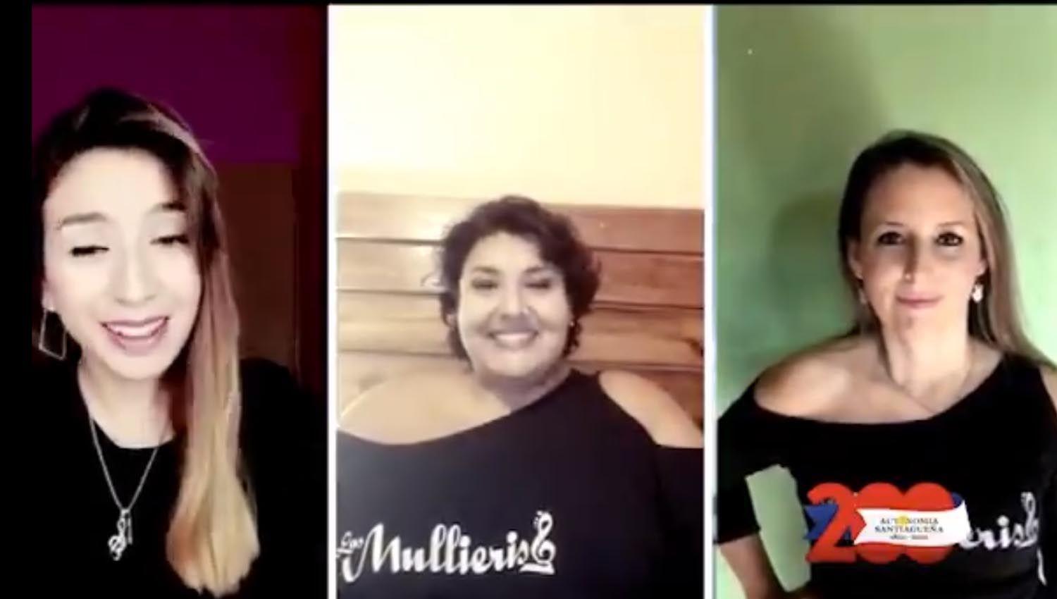 Las chicas de Mullieris se sumaron con su saludo por esta especial fecha que se celebrar� en Santiago de forma especial el próximo lunes 27