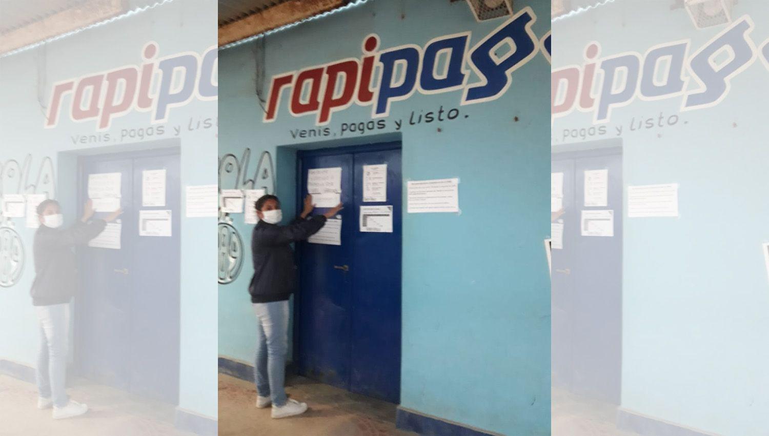 Clausuran Rapipago y quiosco por no respetar el protocolo de sanidad