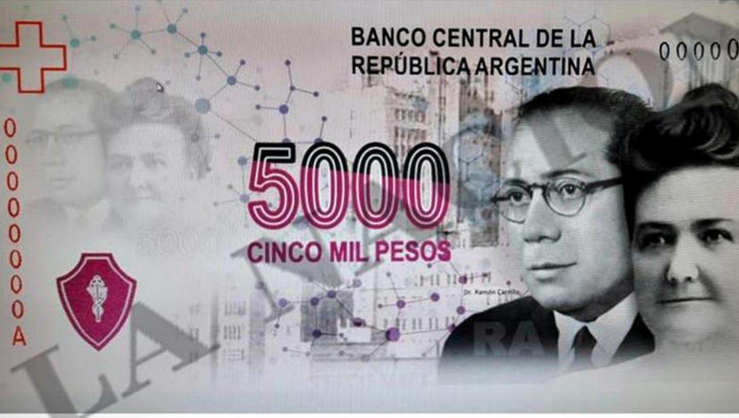 El billete de 5000 llevariacutea la imagen de Ramoacuten Carrillo