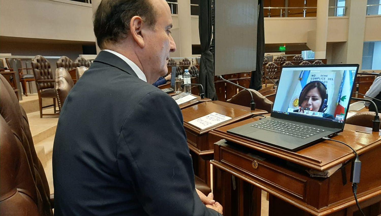 El senador Montenegro estuvo presente en la primera sancioacuten de leyes de manera virtual