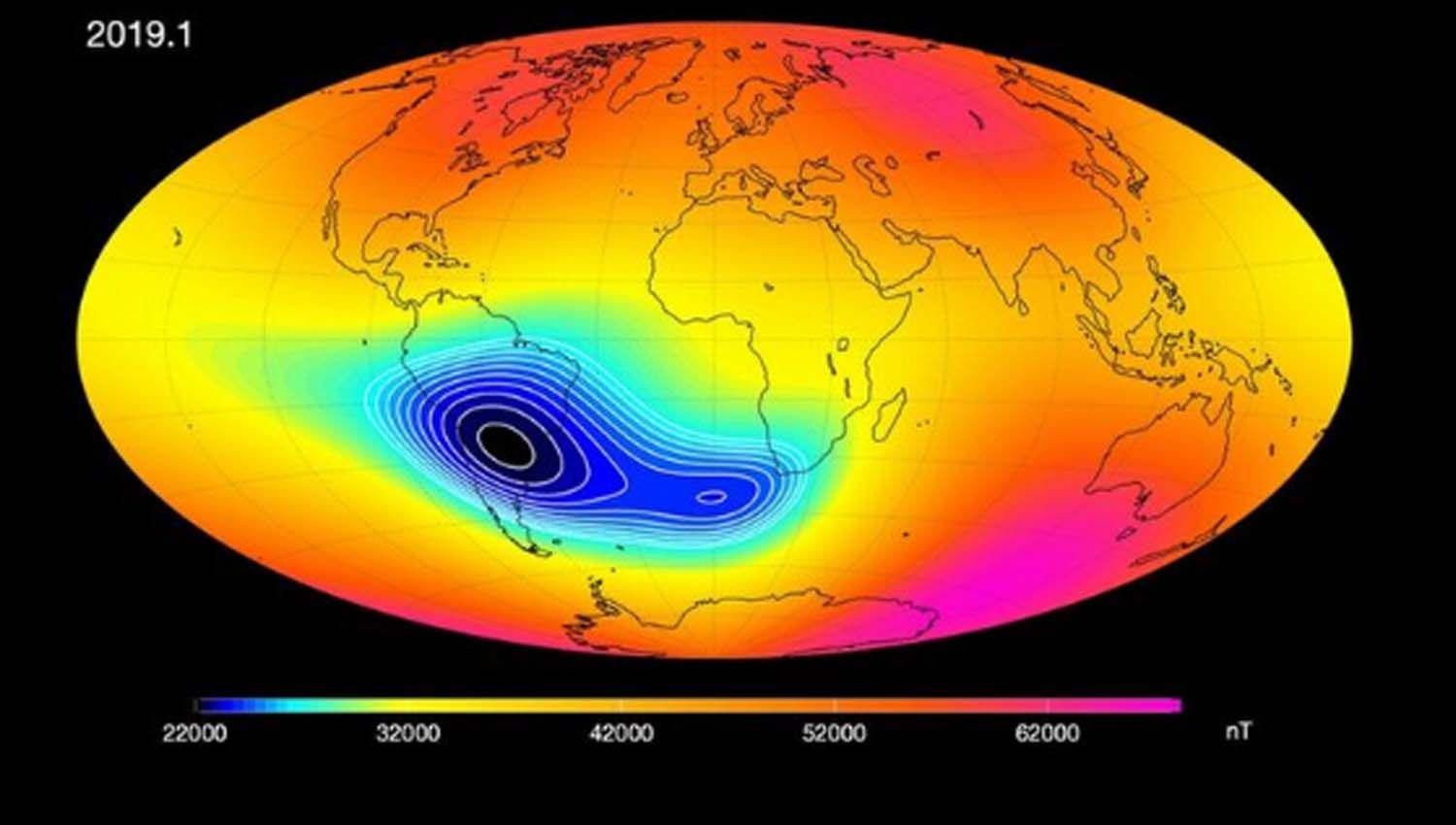 VIDEO  El campo magneacutetico de la Tierra se debilita gradualmente