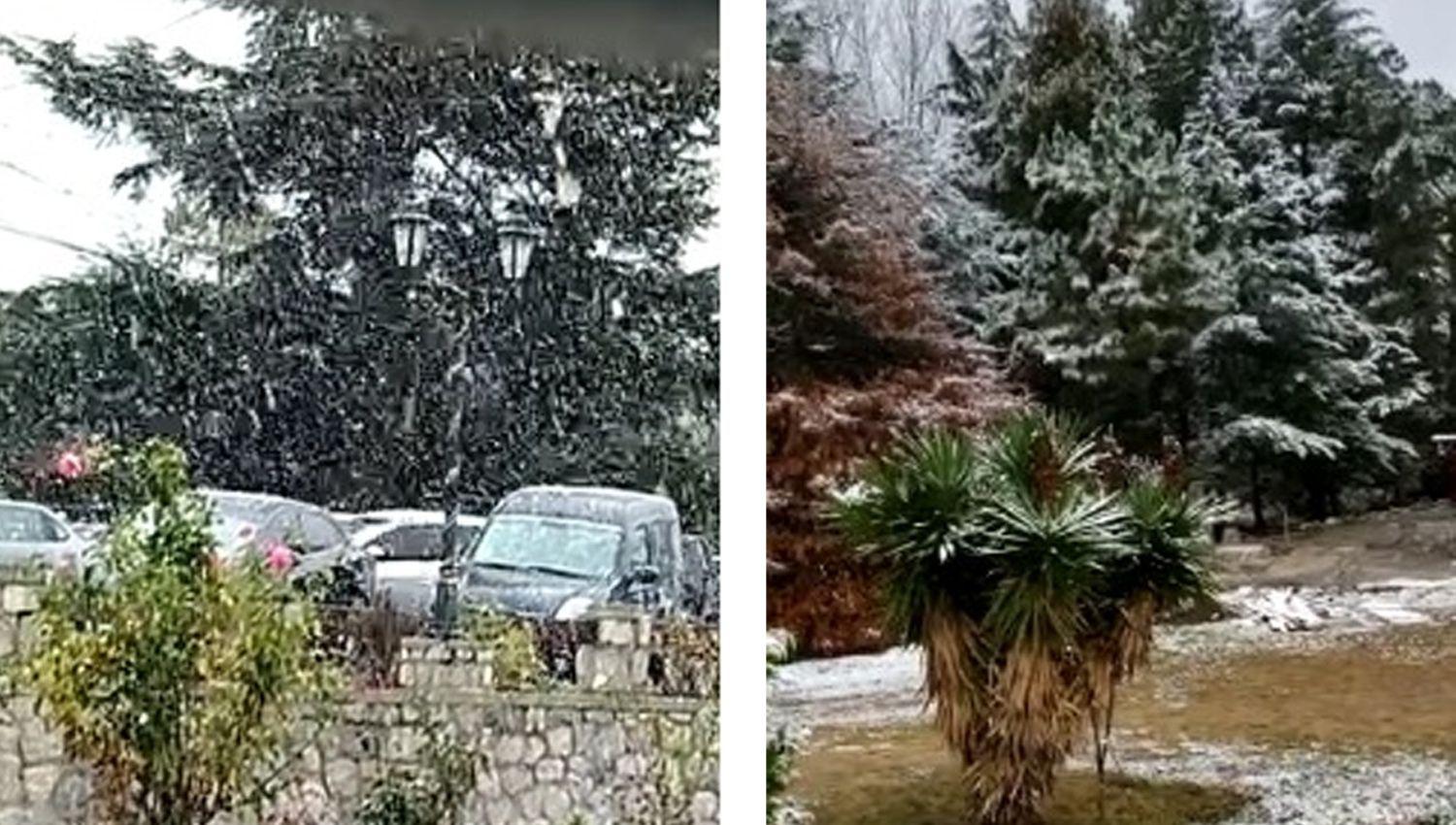 VIDEOS  Los vecinos de Tucumaacuten sorprendidos por la nieve en Tafiacute del Valle