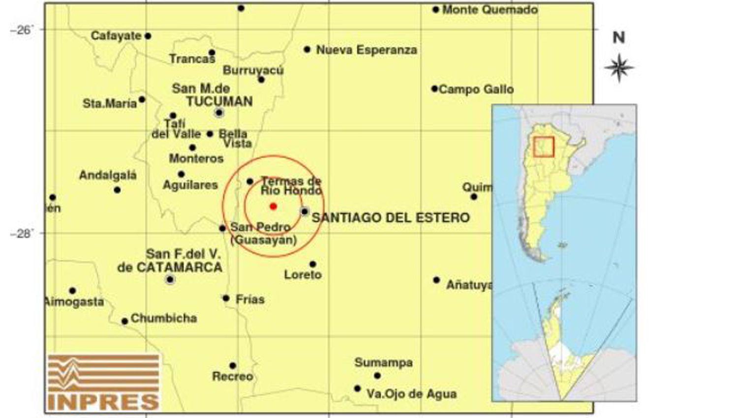 Un fuerte temblor sacudioacute a Santiago del Estero