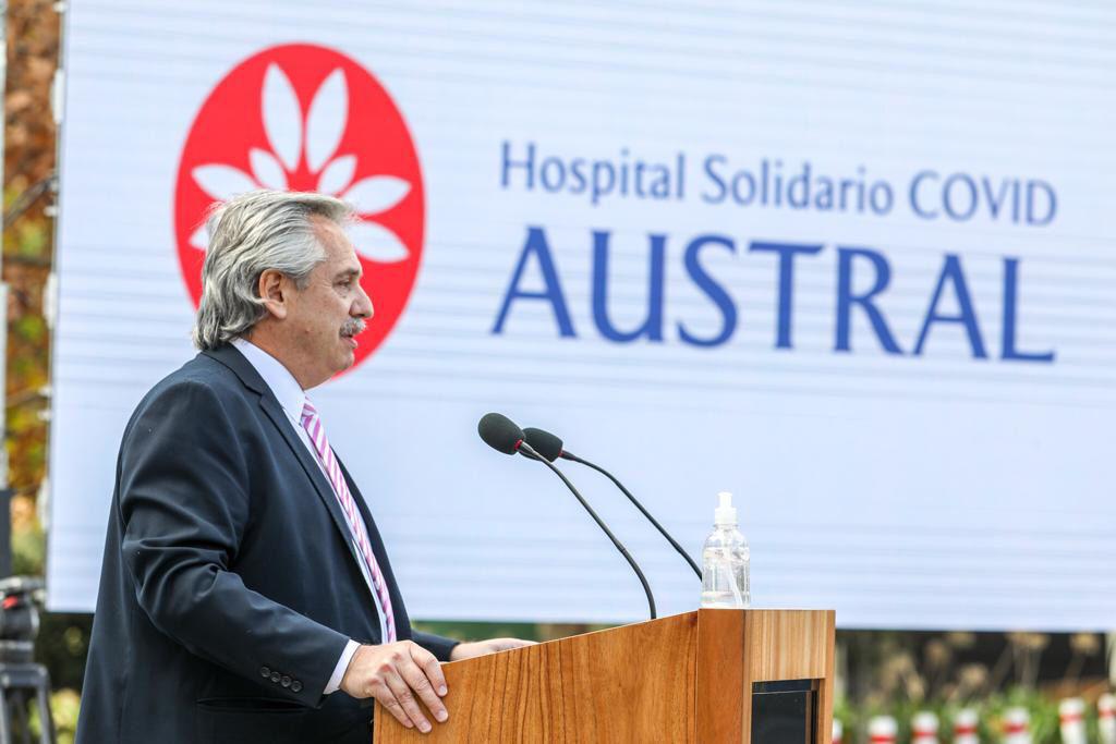 El Presidente encabezoacute la puesta en marcha del Hospital Solidario COVID-19 Austral en Pilar