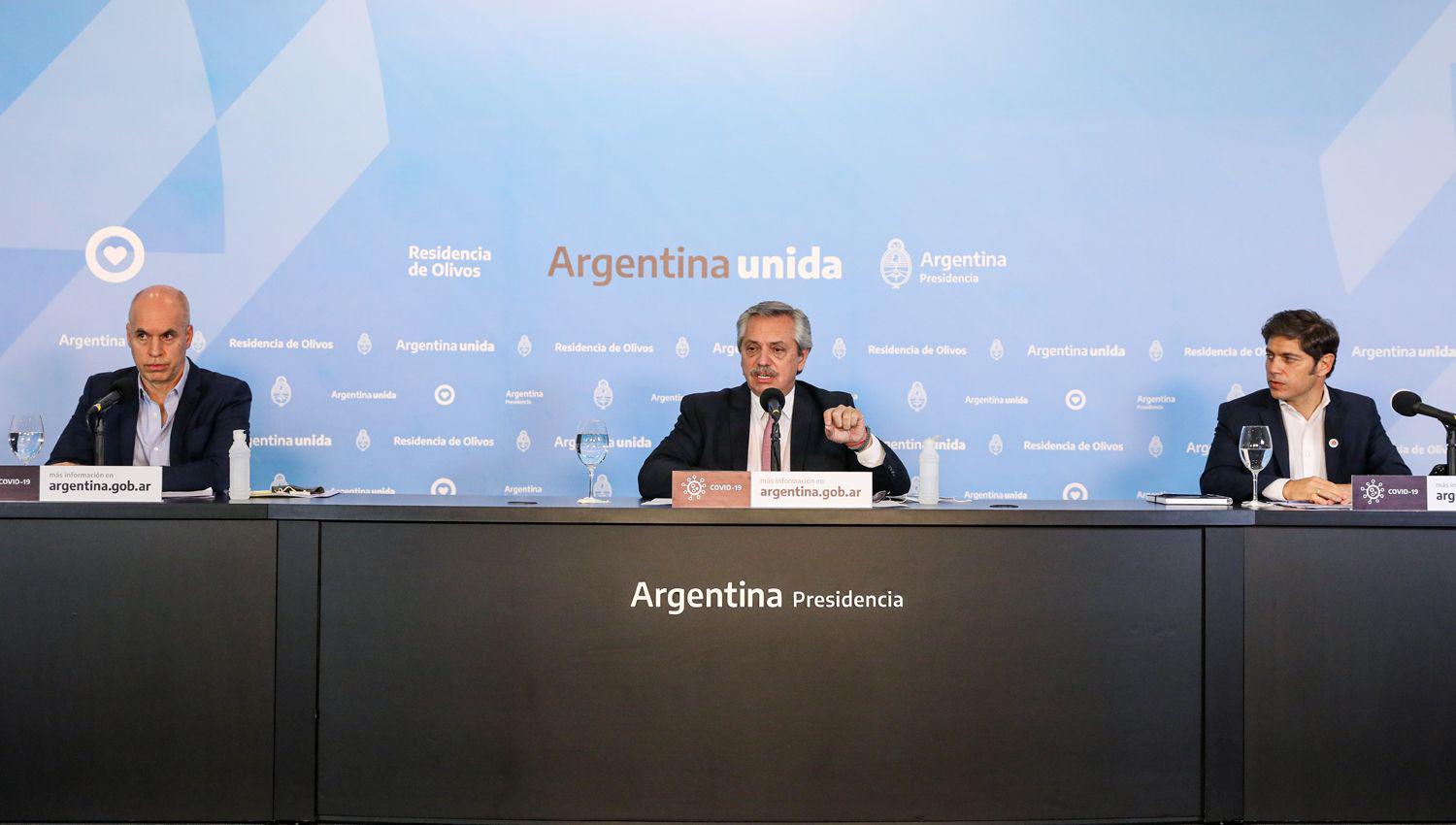 Las declaraciones completas del presidente Alberto Fernaacutendez