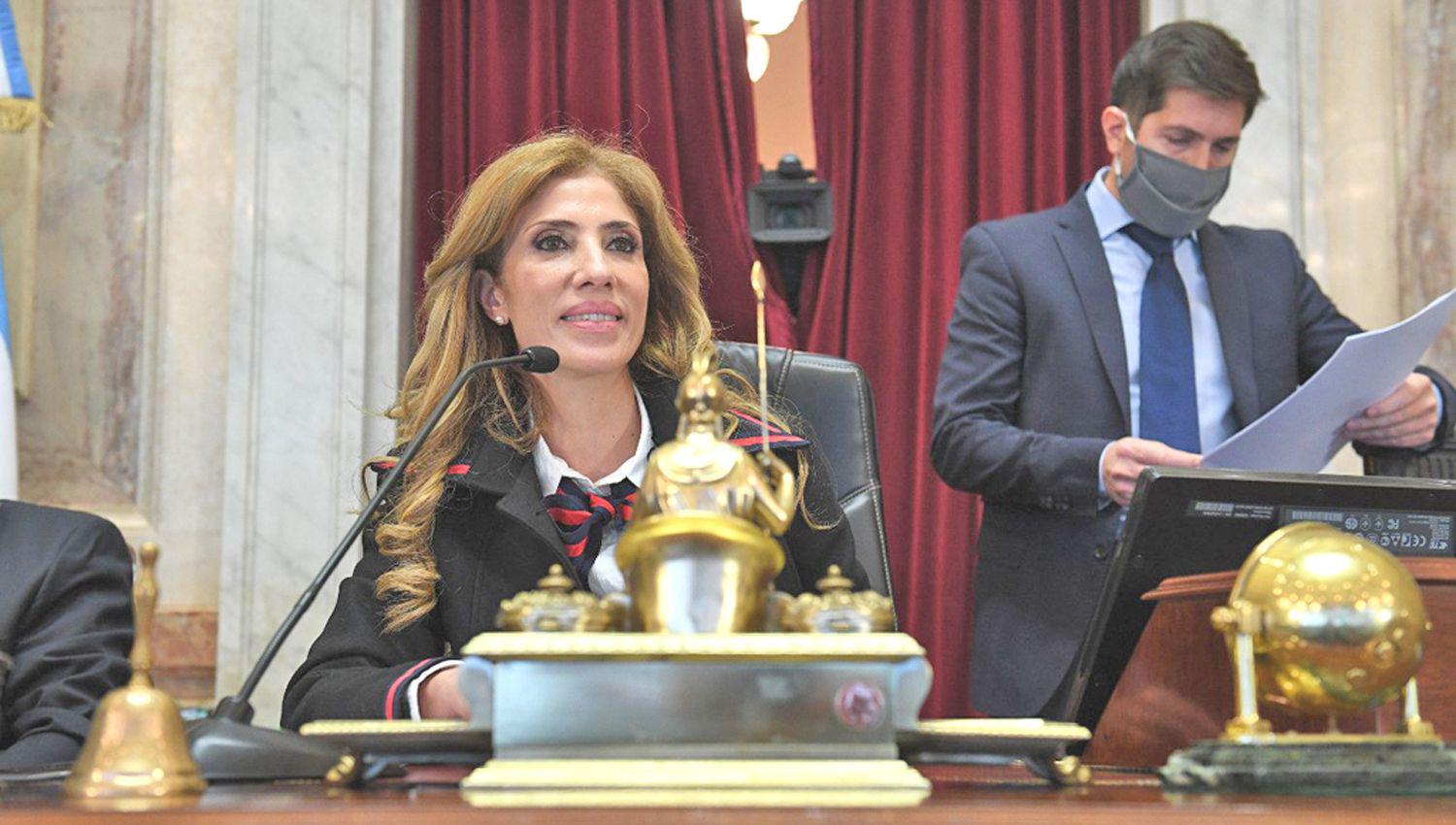 La presidenta provisional del Senado Claudia Ledesma Abdala de Zamora encabezó parte del debate