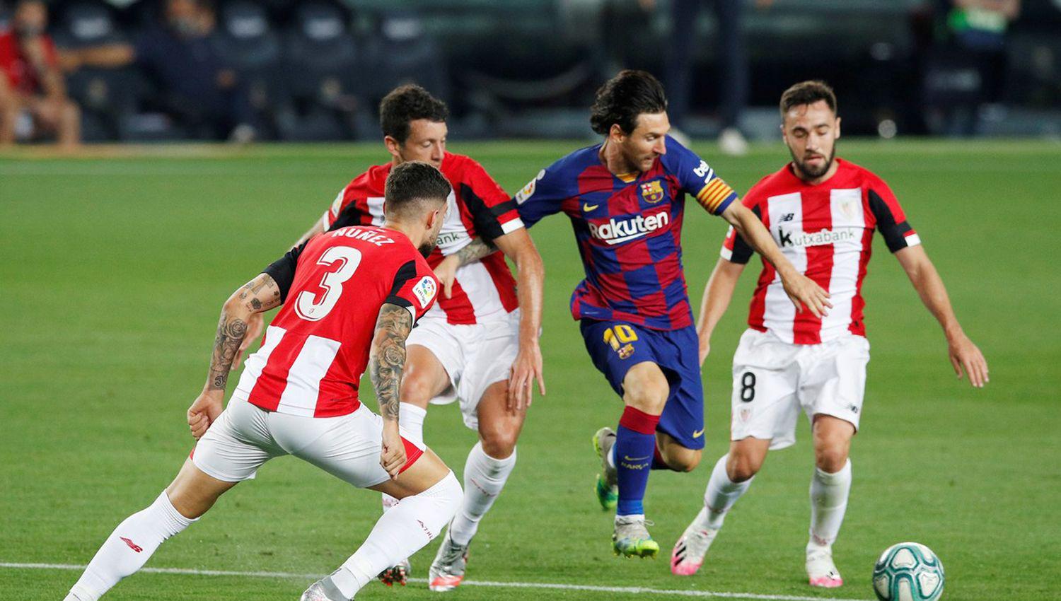 Barcelona vencioacute al Bilbao y se escapoacute del Madrid en la punta pero Messi deberaacute esperar por el gol 700