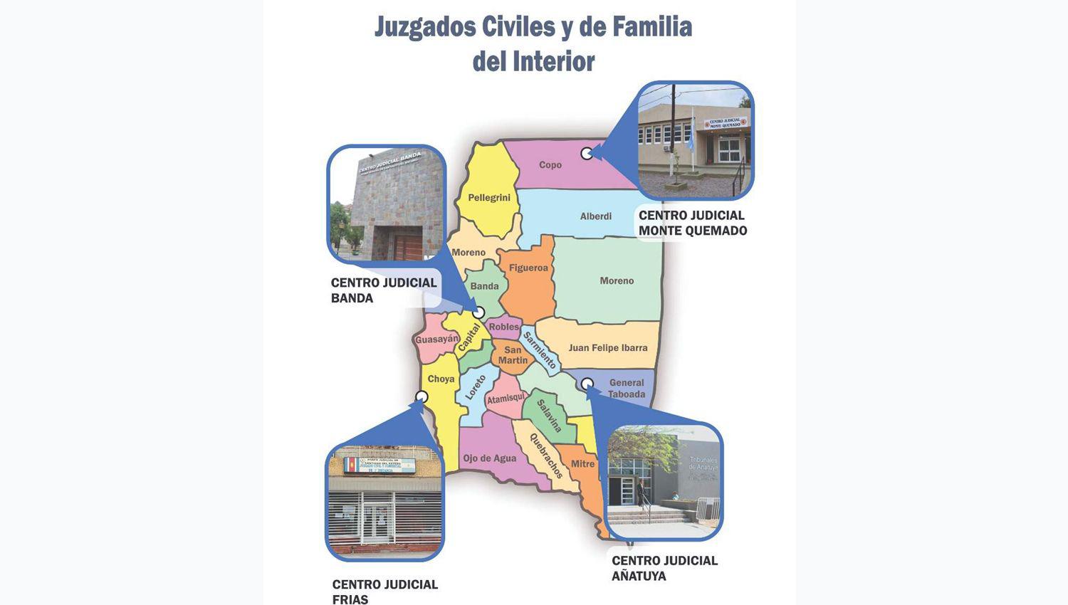 Destacado servicio de los centros judiciales del interior provincial en asuntos de familia