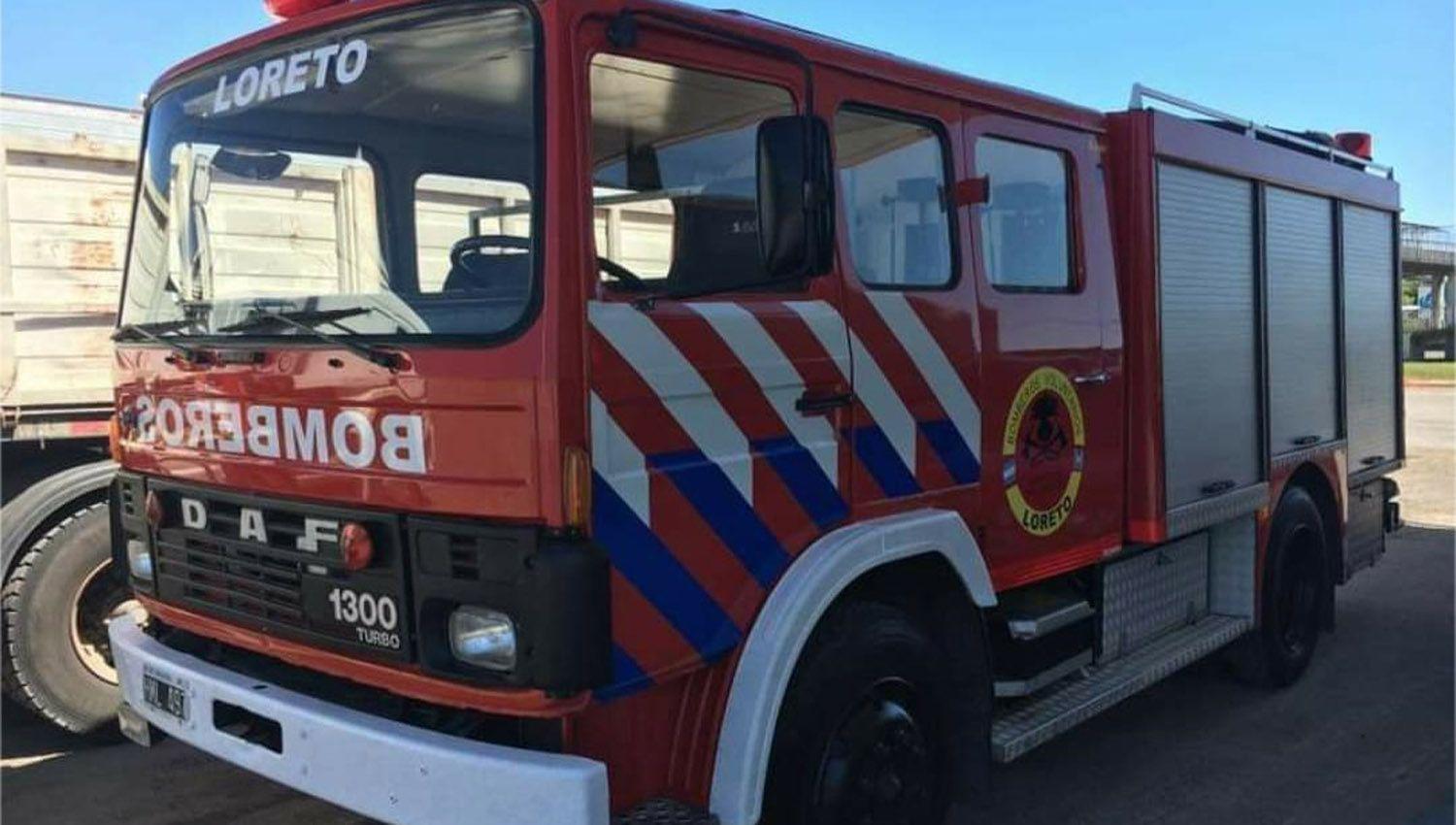 Los bomberos de Loreto quedaron sin autobomba