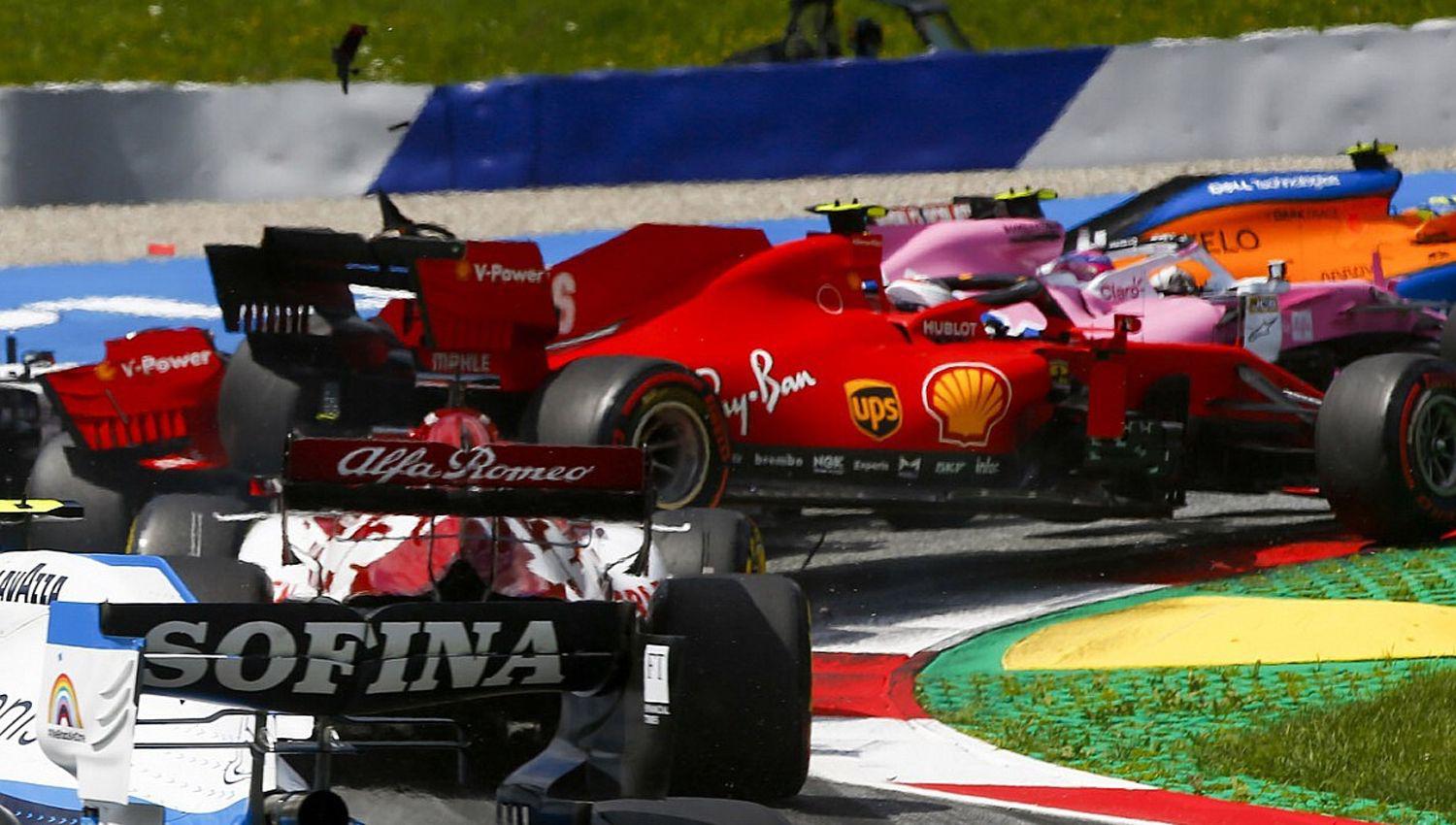 VIDEO  Las Ferrari abandonaron tras chocar en el GP de Austria