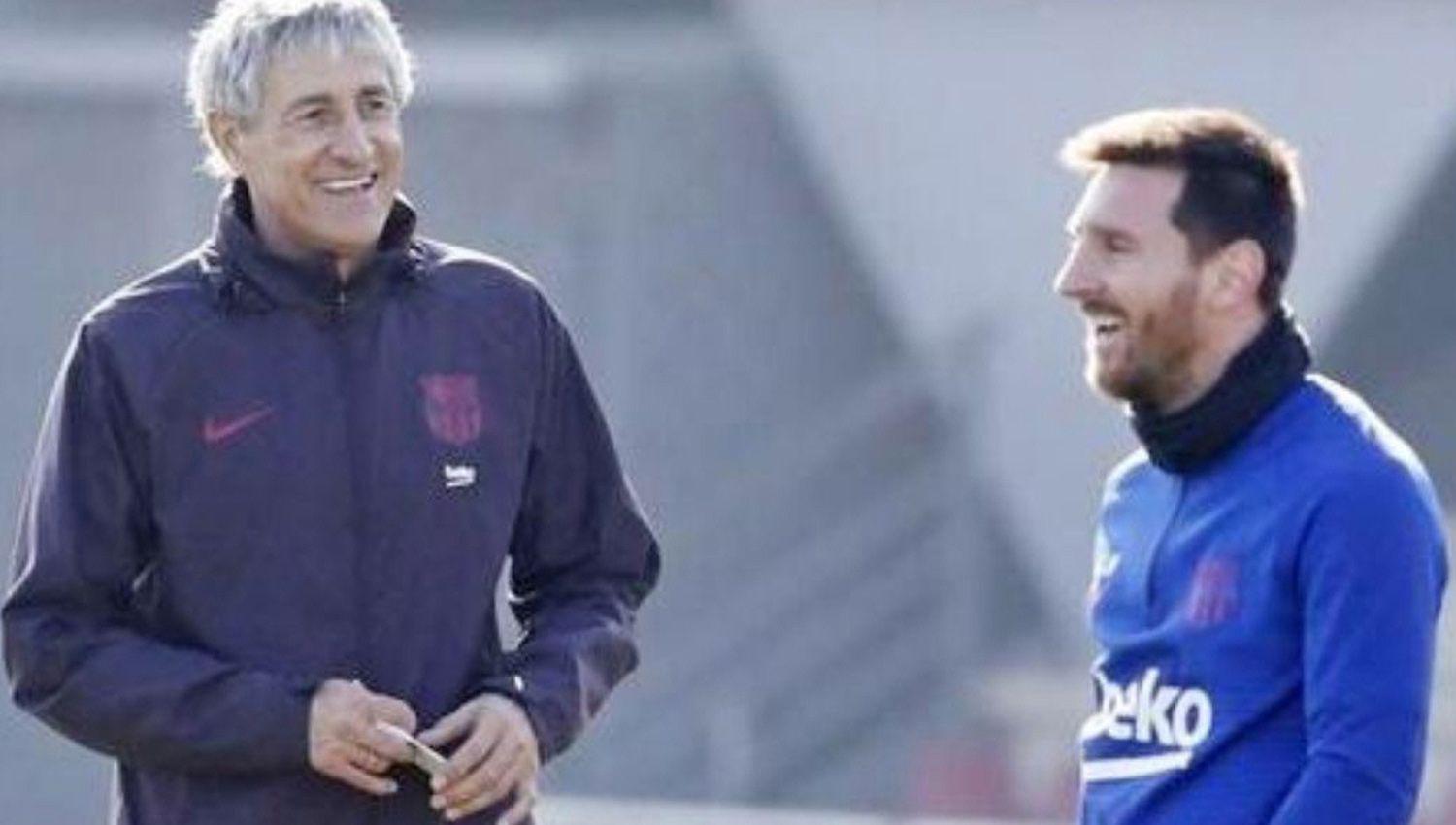 A pesar de que no tienen feeling Messi y Setién tuvieron una reunión y ahora tiran para el mismo lado