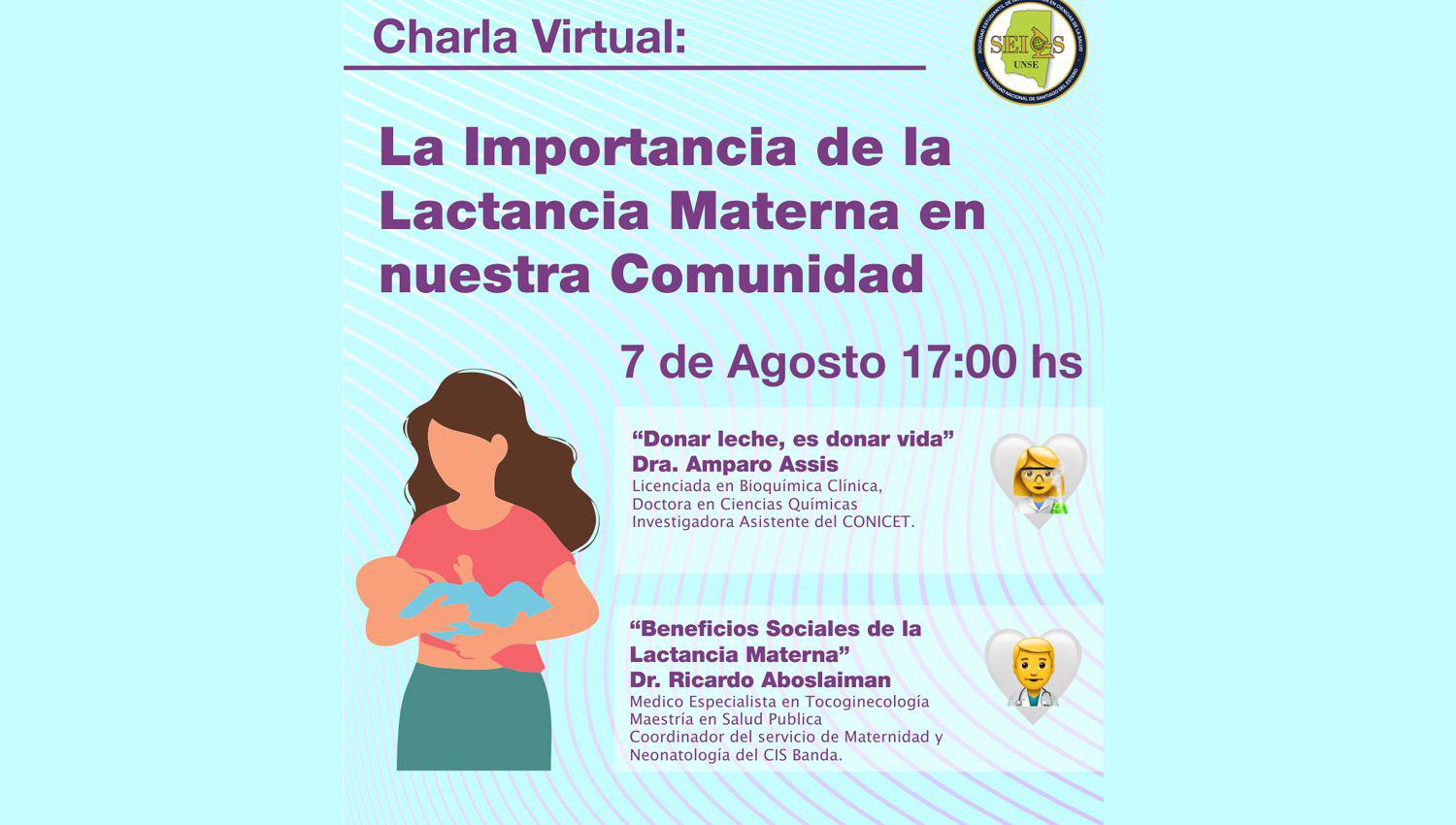 Unse- Invitan a una charla virtual por la Semana de la Lactancia Materna