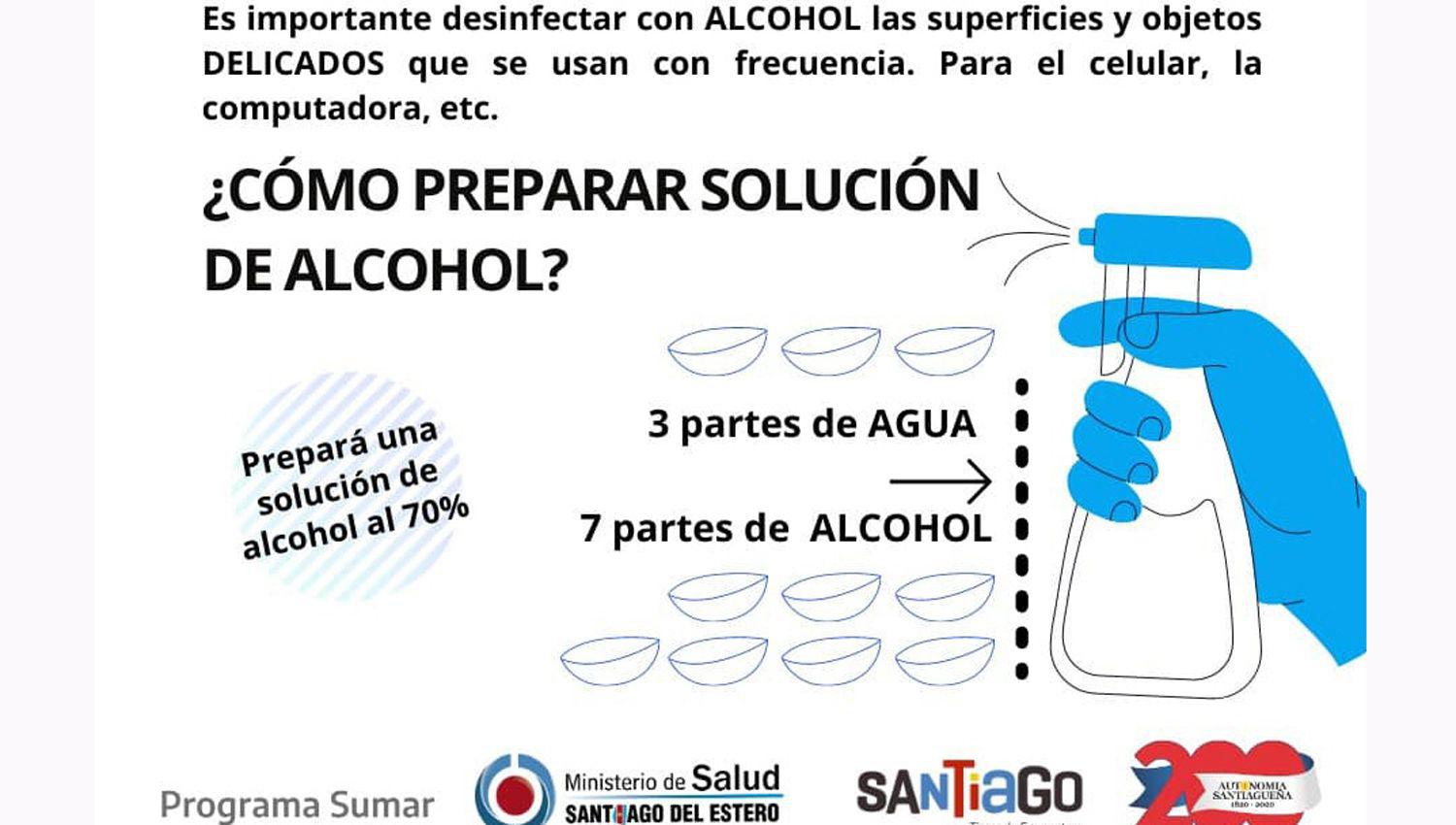 Instan a reforzar medidas de higiene- coacutemo preparar el alcohol y la lavandina