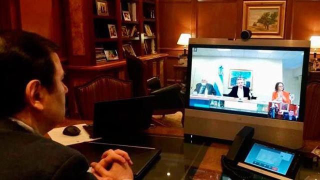 El Presidente se reunioacute por videoconferencia desde Olivos con Gerardo Zamora